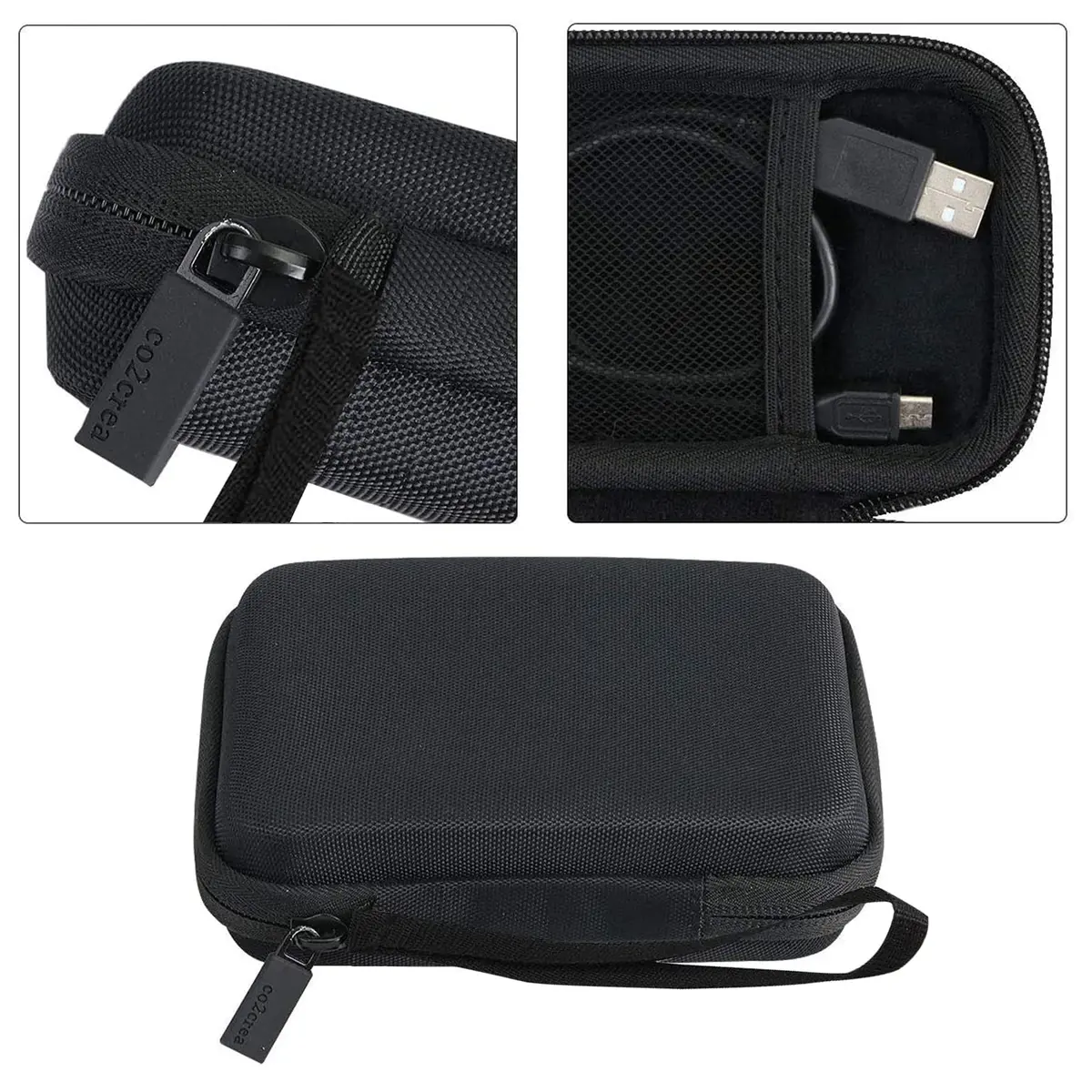 co2CREA Hard Travel Case for Samsung T7 Touch Portable SSD, Black | Shockproof Dustproof Water-Resistant - view 4