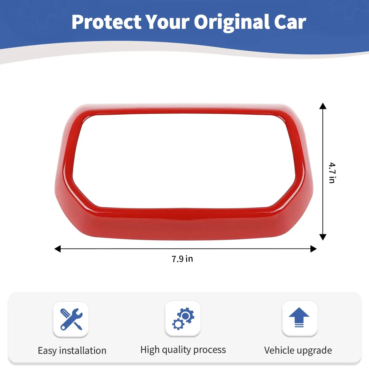 RT-TCZ Red Rear Air AC Vent Cover Trim for Jeep Wrangler JLU & Gladiator JT 4-Door | ABS Plastic Interior Accessories - view 6