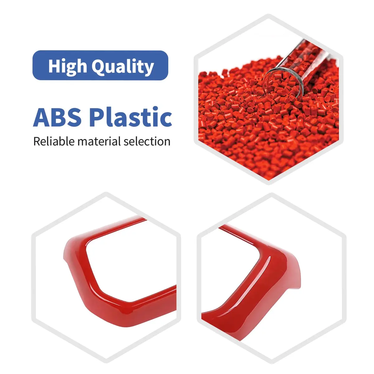 RT-TCZ Red Rear Air AC Vent Cover Trim for Jeep Wrangler JLU & Gladiator JT 4-Door | ABS Plastic Interior Accessories - view 3