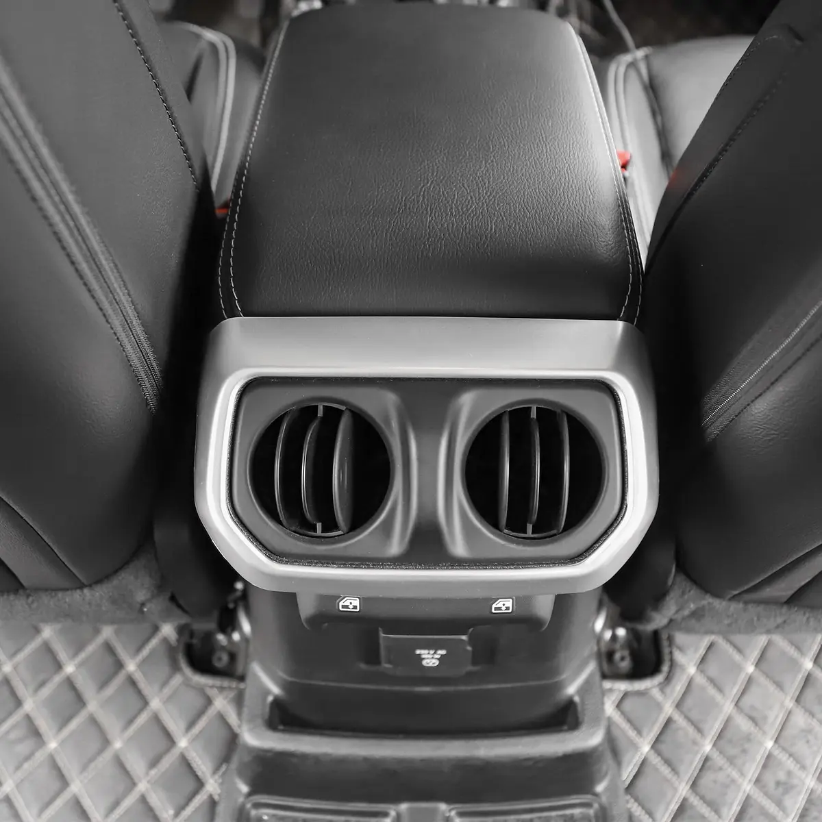 RT-TCZ Rear AC Vent Cover Trim for Jeep Wrangler JLU 2018-Present & Gladiator JT 2020-Present Silver (1 pc) - view 7