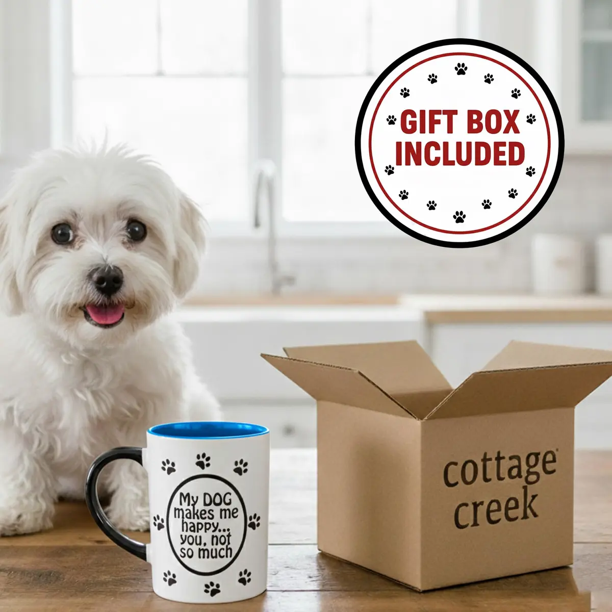 Cottage Creek Ceramic Dog Coffee Mug 16oz | Funny Dog Lover Gift for Men & Women - view 5