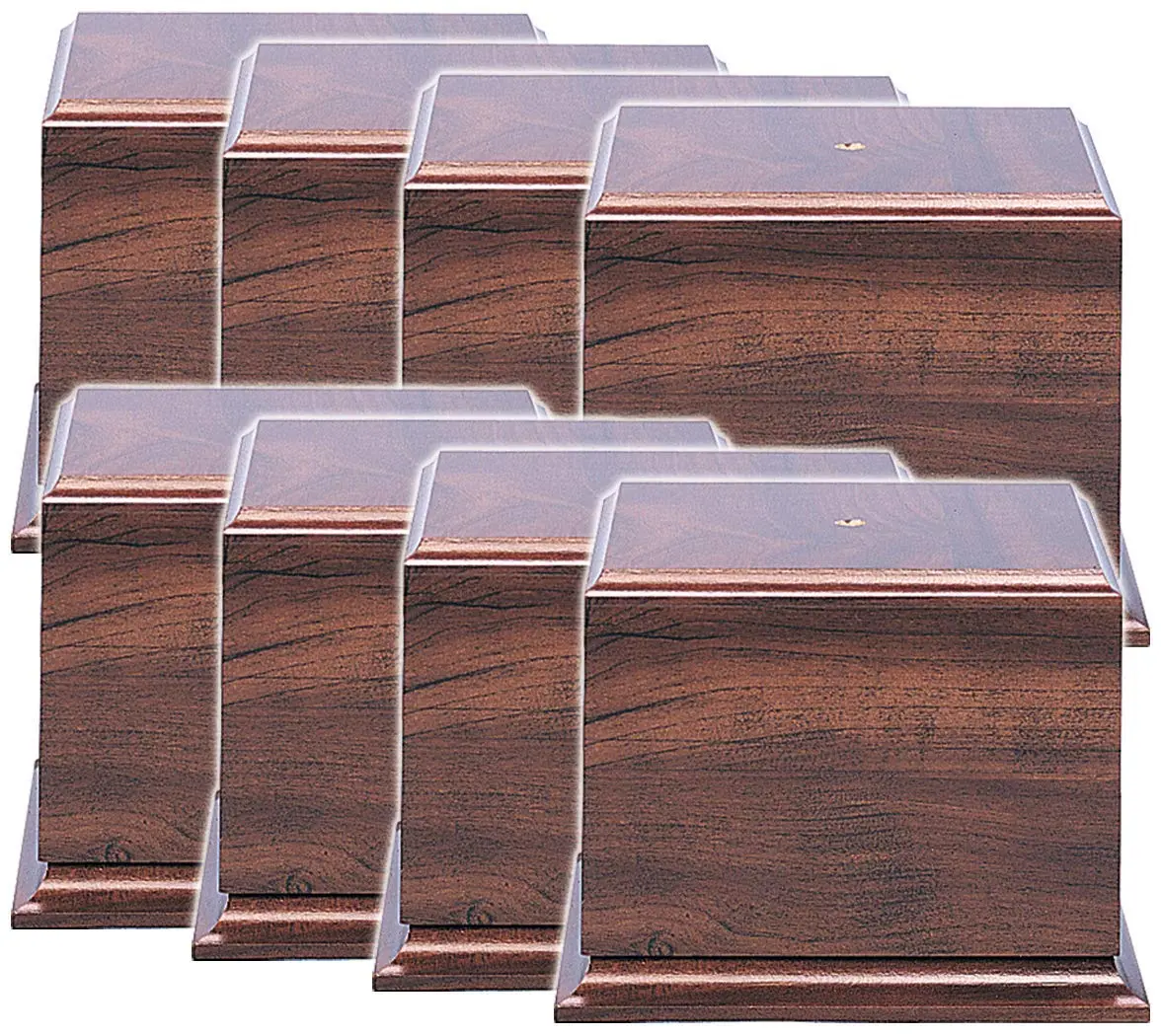 On Top Awards 5" Tall Cherry Finish Particle Wood Trophy Base | Perpetual Award Platform (6.5x6.5x6) - main product image