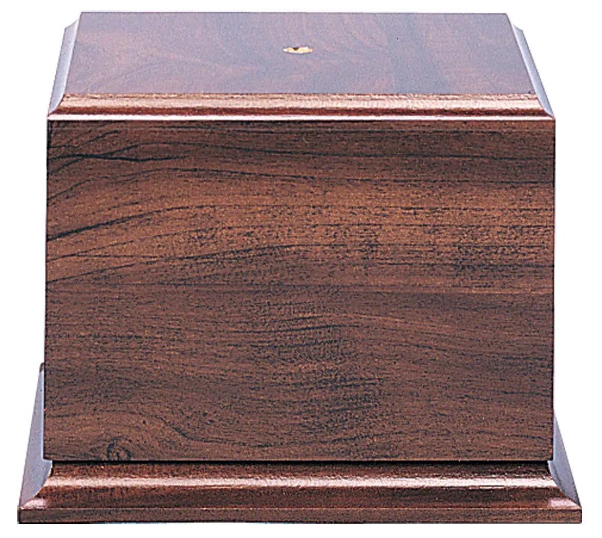 On Top Awards 5" Tall Cherry Finish Particle Wood Trophy Base | Perpetual Award Platform (6.5x6.5x6) - view 2