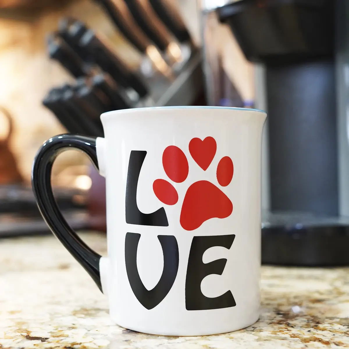 Cottage Creek Ceramic Dog Mom Coffee Mug, 16oz Pawprint | Dog Lover Gift for Women & Men - view 6