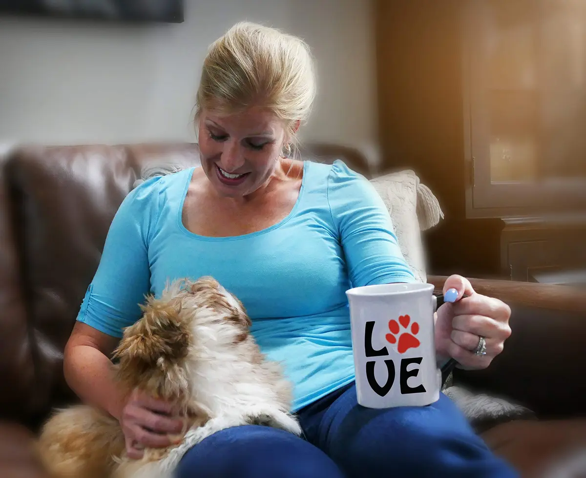 Cottage Creek Ceramic Dog Mom Coffee Mug, 16oz Pawprint | Dog Lover Gift for Women & Men - view 8
