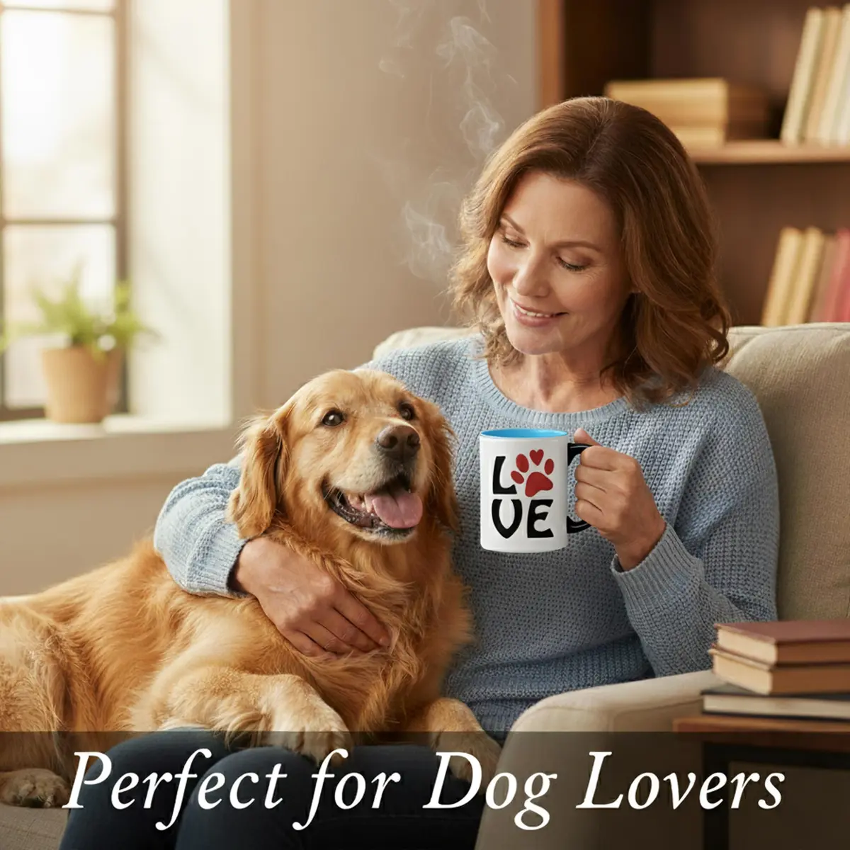 Cottage Creek Ceramic Dog Mom Coffee Mug, 16oz Pawprint | Dog Lover Gift for Women & Men - view 3