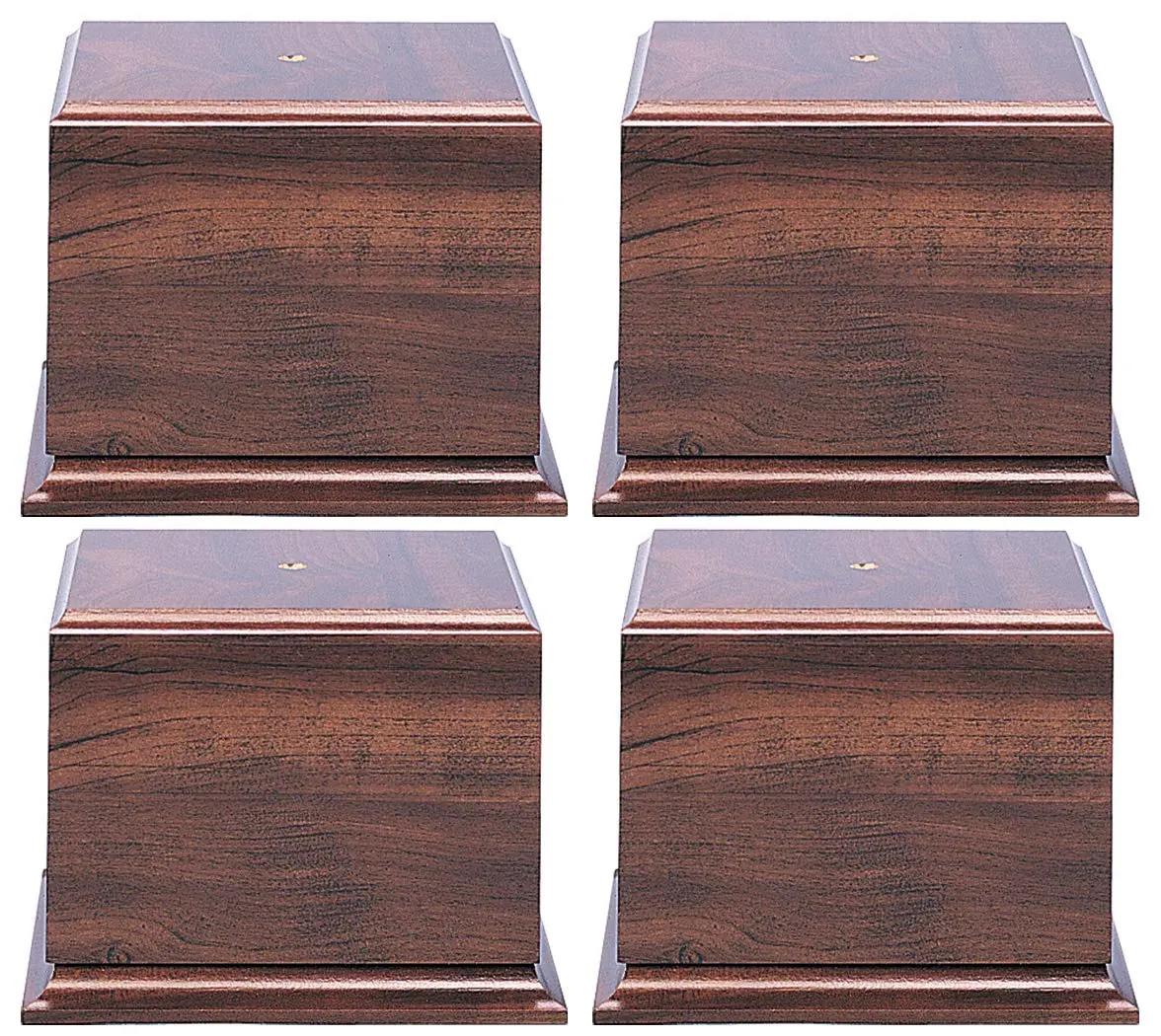 On Top Awards - 5.25" Tall Cherry Finish Particle Wood Trophy Base | Perpetual Award Stand (70-120 chars) - main product image