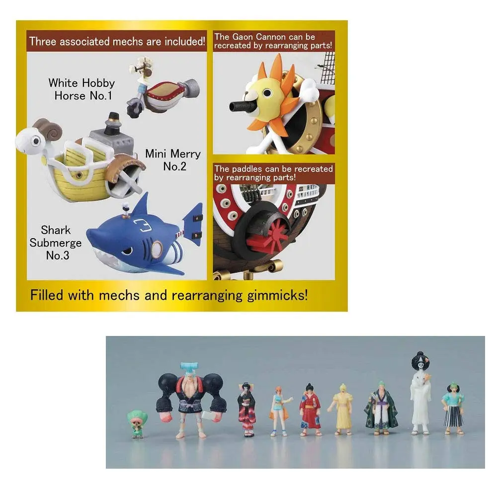 Bandai Hobby One Piece Thousand Sunny (Land of Wano Ver.) Model Kit | Wano Arc Ship & Pirates - view 9