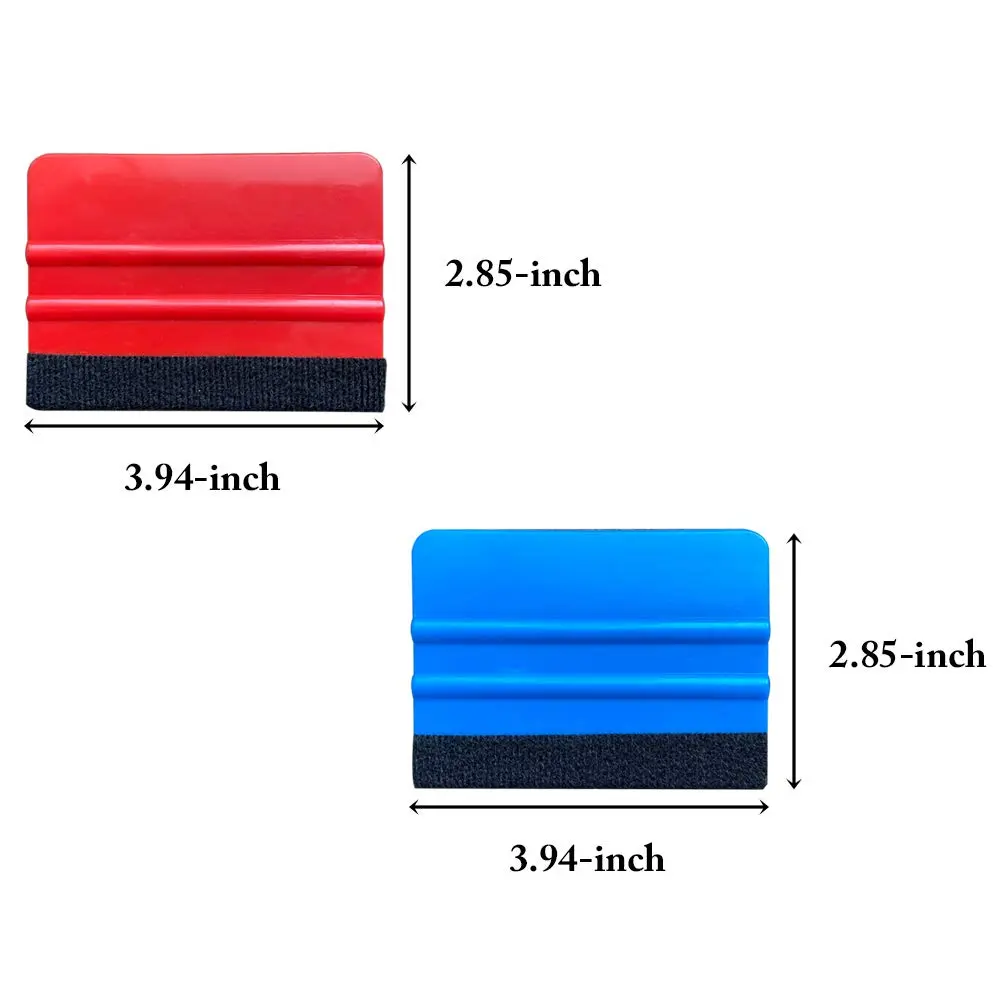 UTSAUTO 14Pcs Felt Edge Squeegee Car Wrapping Tool Kit 100x70mm | Vinyl Wrap, Window Tint, Wallpaper Installation - view 3