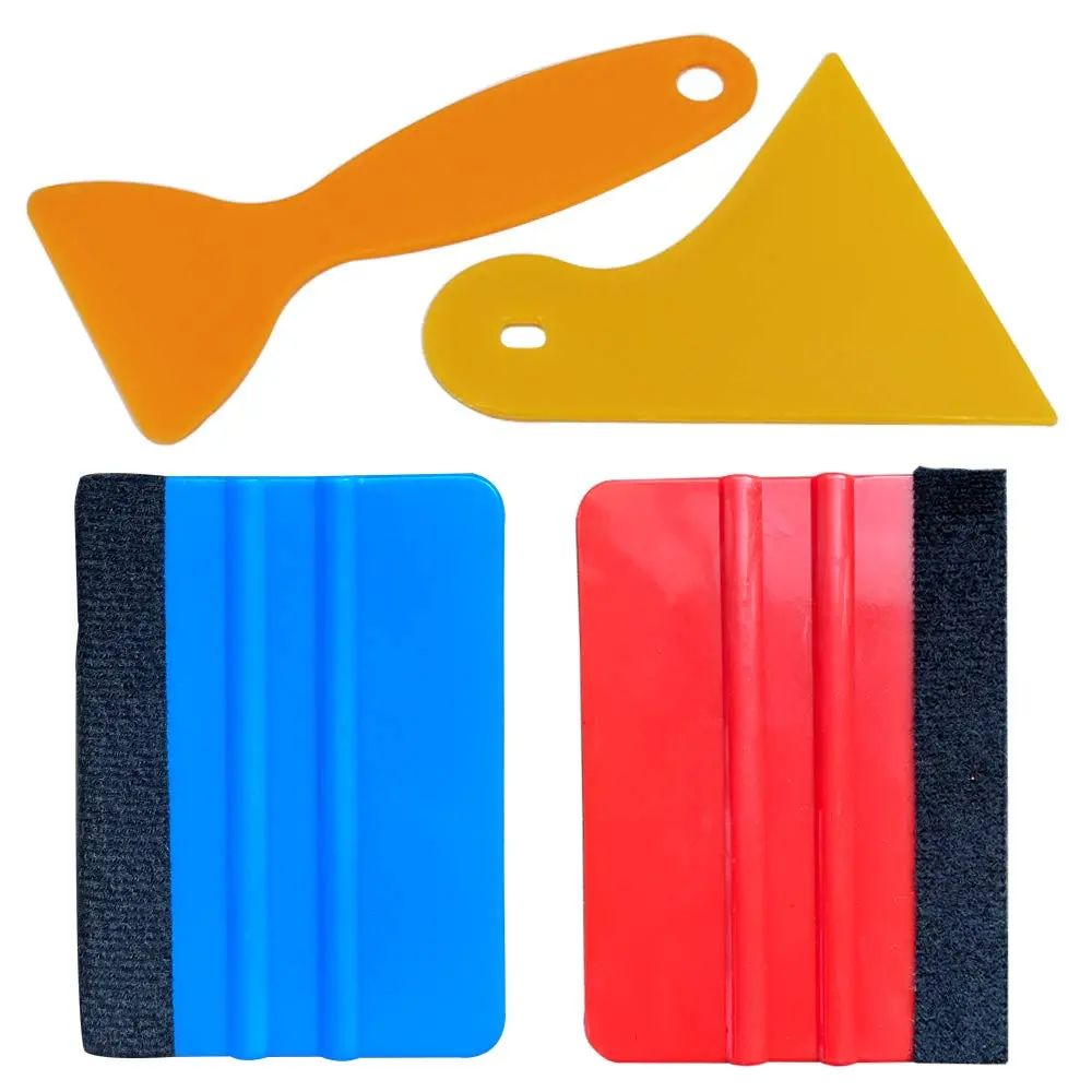 UTSAUTO Felt Edge Squeegee Car Wrapping Tool Kits 4 Inch Vinyl Wrap Squeegee Applicator Tool for Car Vinyl Wrap, Window Tint, Wallpaper, Decal Sticker Installation 4PCS - view 2