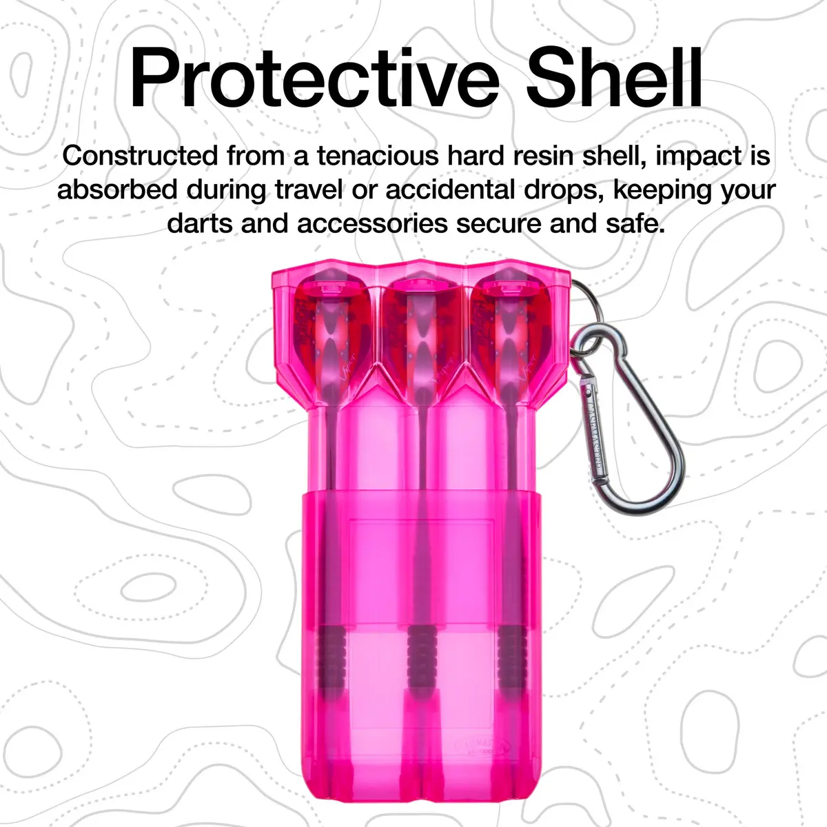 Casemaster Nomad Adjustable Dart Case Neon Pink | Fits Steel & Soft Tip Darts Up to 6.5 Inches - view 2