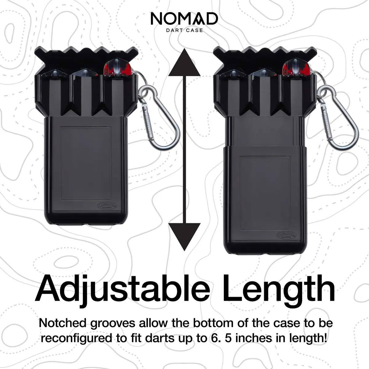 Casemaster Nomad Adjustable Dart Case Black | Fits Steel & Soft Tip Darts, 3 Darts, 6.5" - view 4