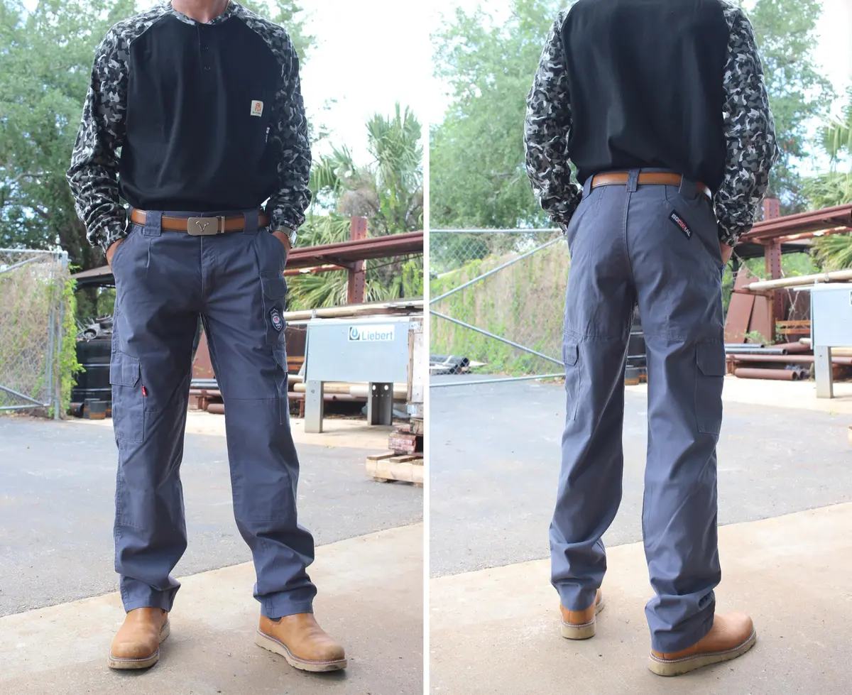 BOCOMAL Men's Flame Resistant Cargo Pants 32W x 30L | NFPA 2112 Certified, Water & Oil Resistant - view 8