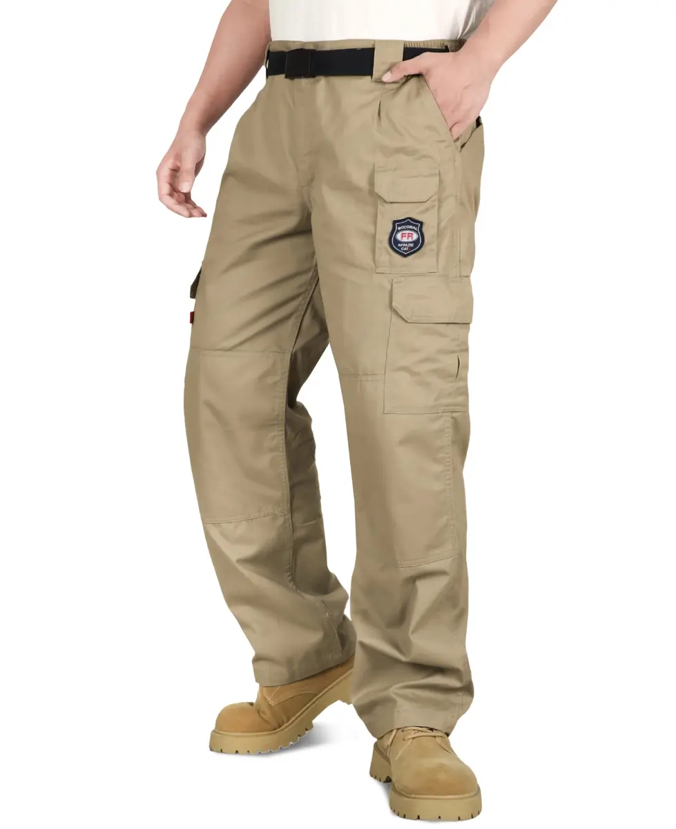 BOCOMAL Men's Flame Resistant Cargo Pants 44W x 32L | NFPA 2112 Certified, Water & Oil Resistant - main product image