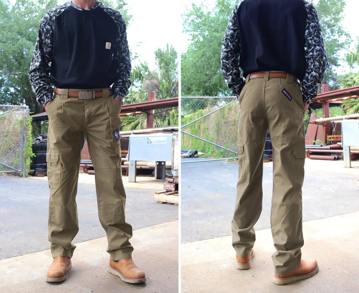 BOCOMAL Men's Flame Resistant Cargo Pants 32W x 32L | NFPA 2112 Certified, Water & Oil Resistant - view 7
