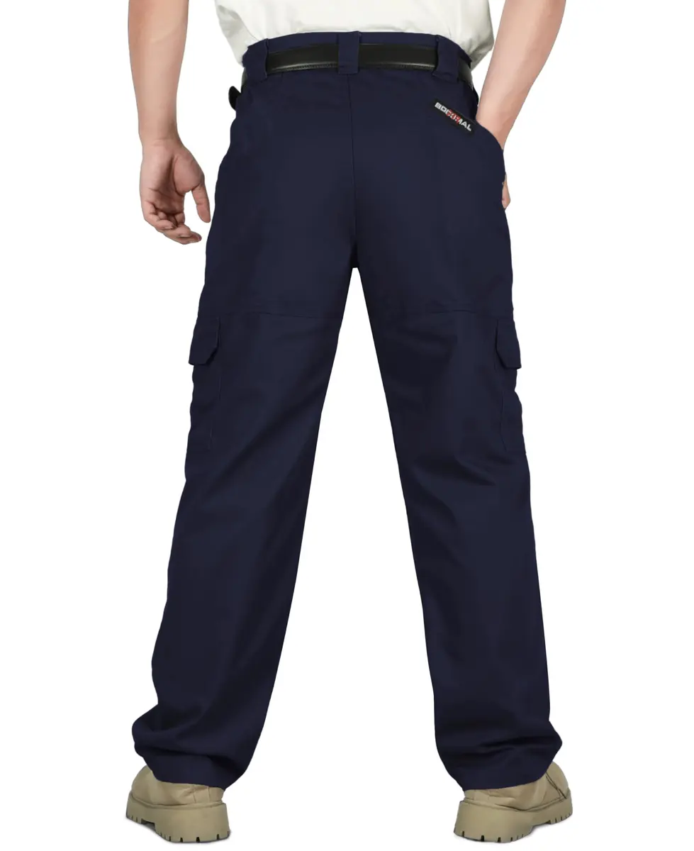 BOCOMAL Men's FR Cargo Pants 38W x 32L Navy | Flame Resistant Workwear with 7 Pockets - view 2