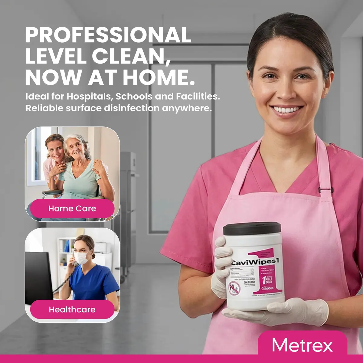 Metrex CaviWipes1 Disinfecting Wipes 160 Ct | 6"x6.75" Surface Disinfectant for Healthcare - view 5