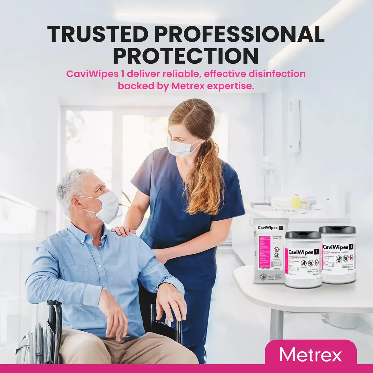 Metrex CaviWipes1 Disinfecting Wipes 160 Ct | 6"x6.75" Surface Disinfectant for Healthcare - view 7
