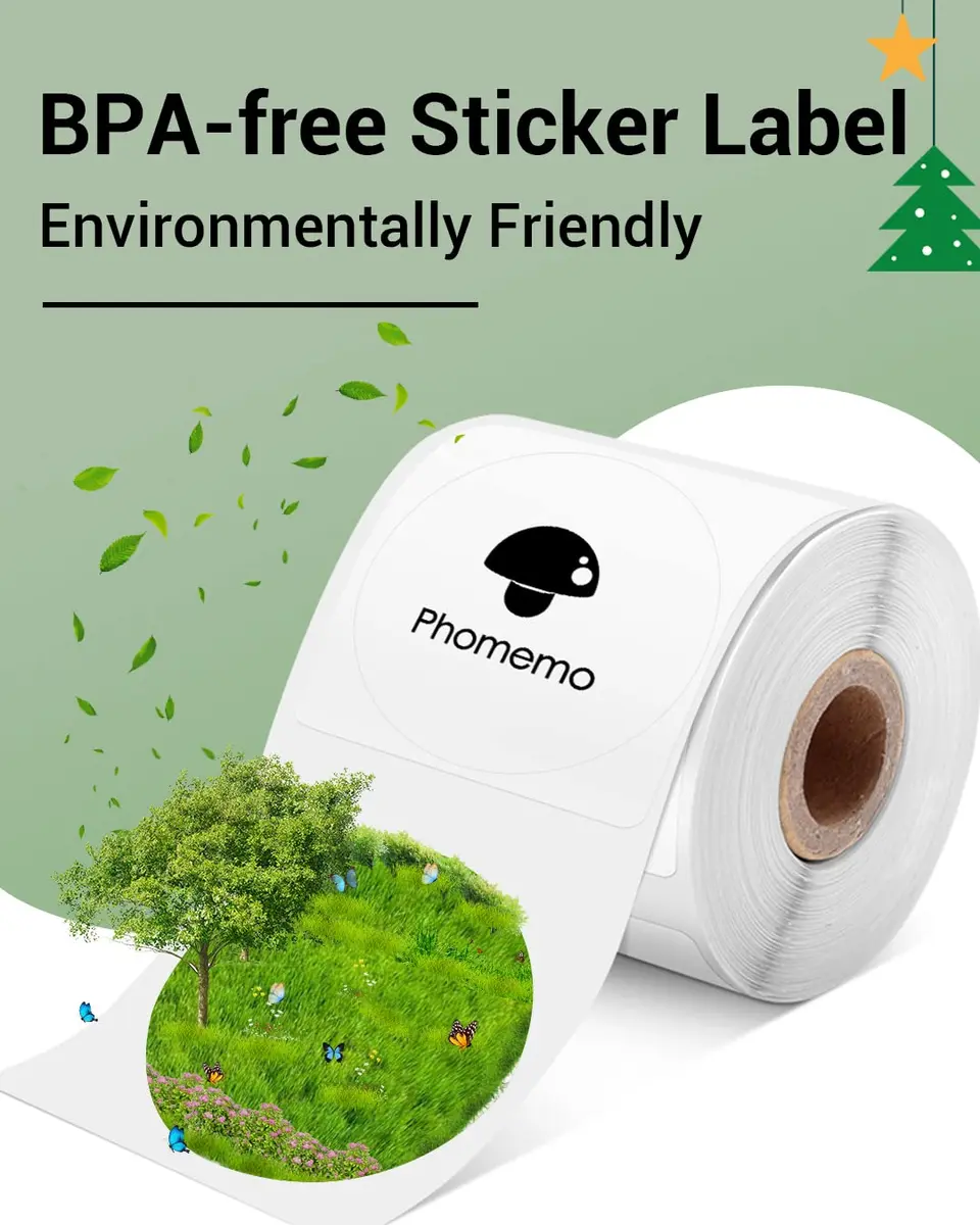 Phomemo Round Thermal Labels 1.96" | 140 PCS for M110/M100/M220/M108 - view 6