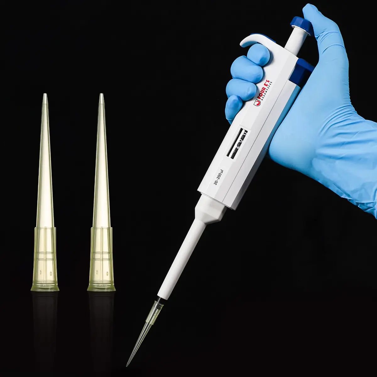 PRECIPETTE 200ul Universal Pipette Tips Yellow 1000pcs | Non-Pyrogenic, DNAse/RNAse Free - view 6