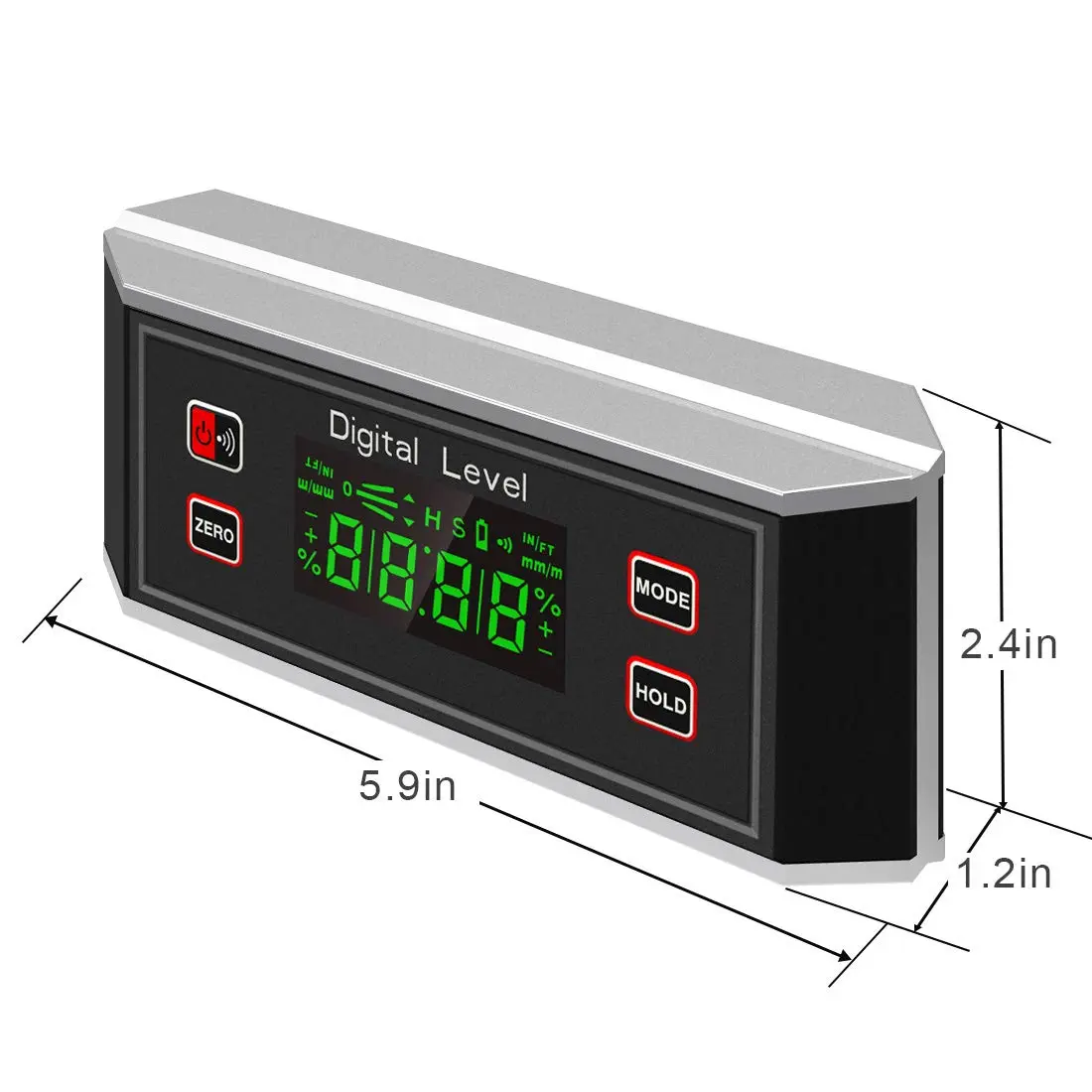 eOUTIL Digital Protractor Inclinometer Angle Finder with Magnetic Base, 0.1° Accuracy, Black | Precision Bevel for Woodworking & Construction - view 7