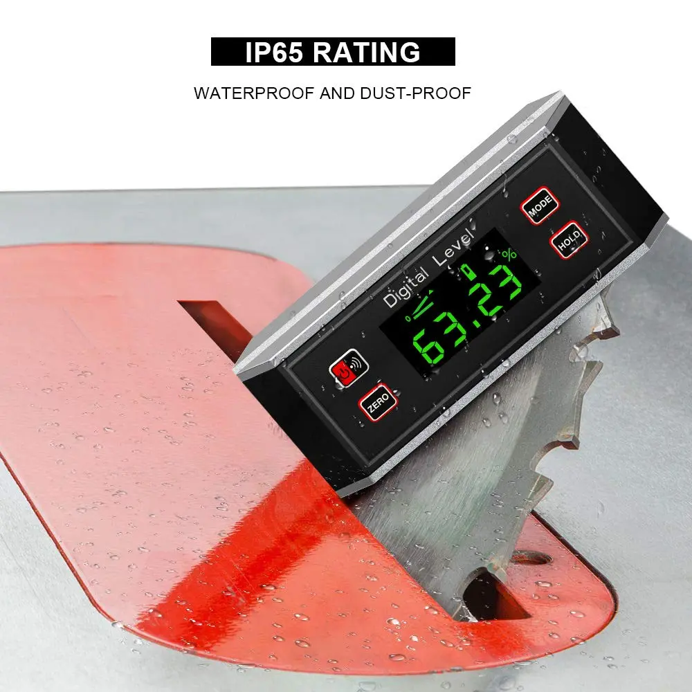 eOUTIL Digital Protractor Inclinometer Angle Finder with Magnetic Base, 0.1° Accuracy, Black | Precision Bevel for Woodworking & Construction - view 2