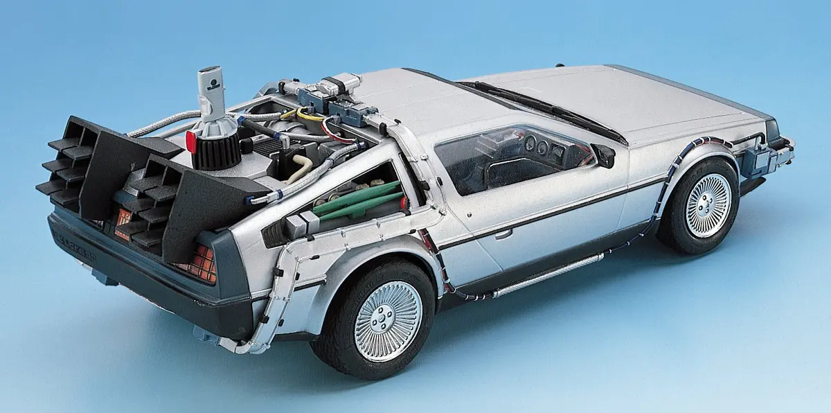 Aoshima Movie Mecha #BT-02 1/24 Back to The Future Delorean Part II Model Kit | Diecast Metal Display Model - view 3