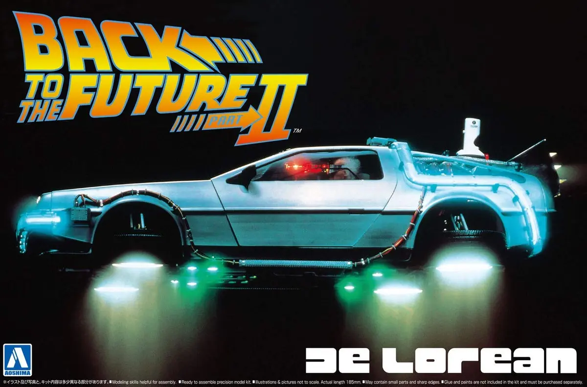 Aoshima Movie Mecha #BT-02 1/24 Back to The Future Delorean Part II Model Kit | Diecast Metal Display Model - view 4