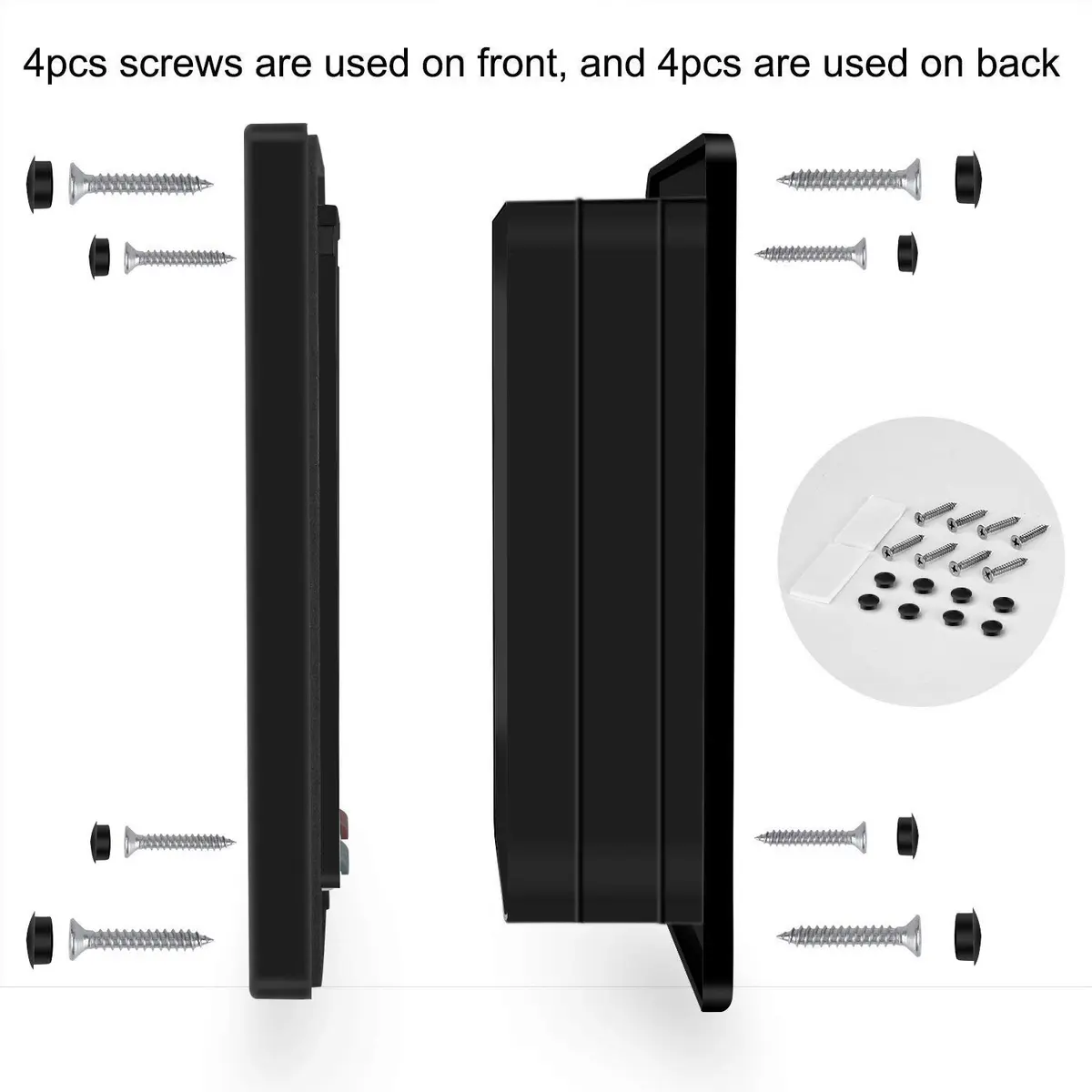 CEESC X-Large Black Cat Door for Interior/Exterior, 24.9cm x 28cm x 5.5cm (9.8"W x 11"H x 2.15"D) | 4-Way Locking ABS Pet Door for Pets up to 12.5 kg - view 7