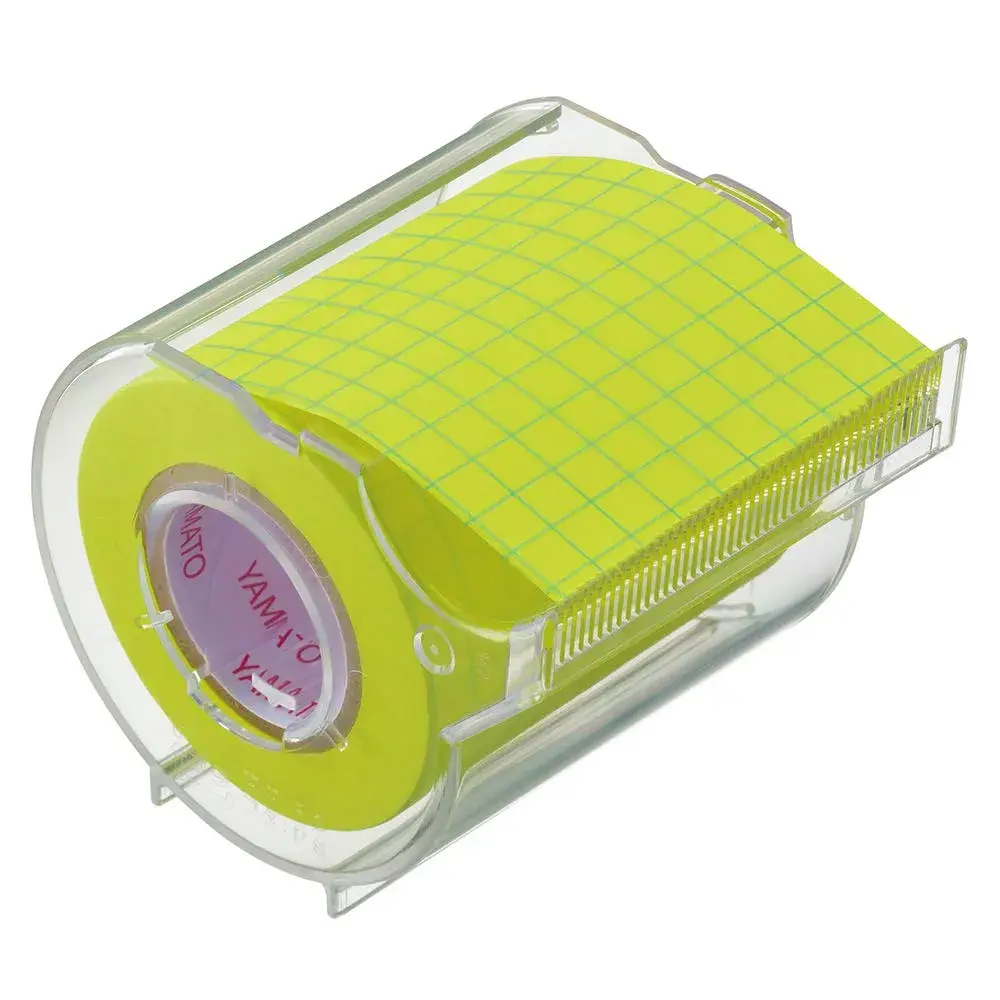 ヤマト Memoc Roll Tape 50mm x 10m Yellow Squared | Grid Tape for Organized Notes - main product image