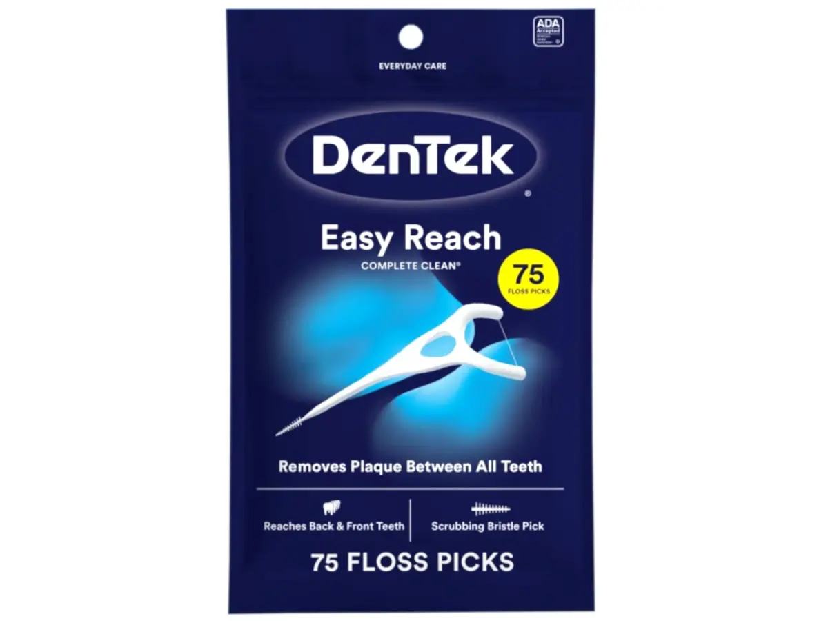 DenTek Complete Clean Easy Reach Floss Picks 225 Count (Pack of 3) | Dentist Recommended for Complete Oral Hygiene - view 2