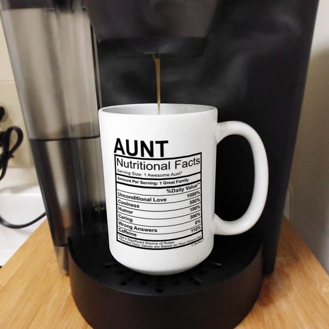 ThisWear Aunt Uncle Nutritional Facts Label 15oz Coffee Mug - 2 Pack | Funny Gift for Aunt & Uncle - view 6