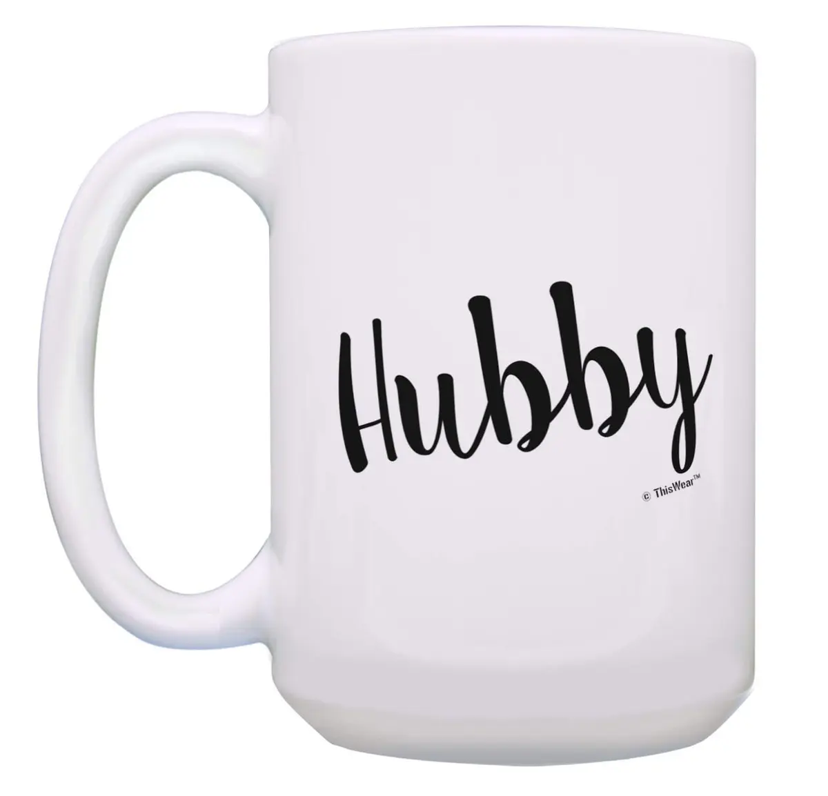 ThisWear Hubby & Wifey Wedding 15oz Coffee Mug - 2 Pack | Large Ceramic Couple Mugs for Wedding Gift - view 2
