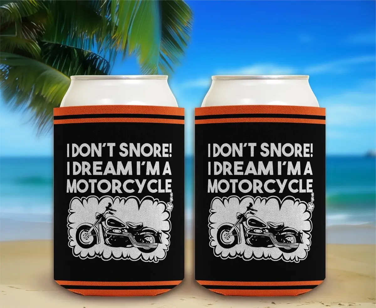 ThisWear Don't Snore Dream I'm Motorcycle Can Drink Coolers 2-Pack | Insulated Beverage Sleeve for Ice-Cold Drinks - view 6