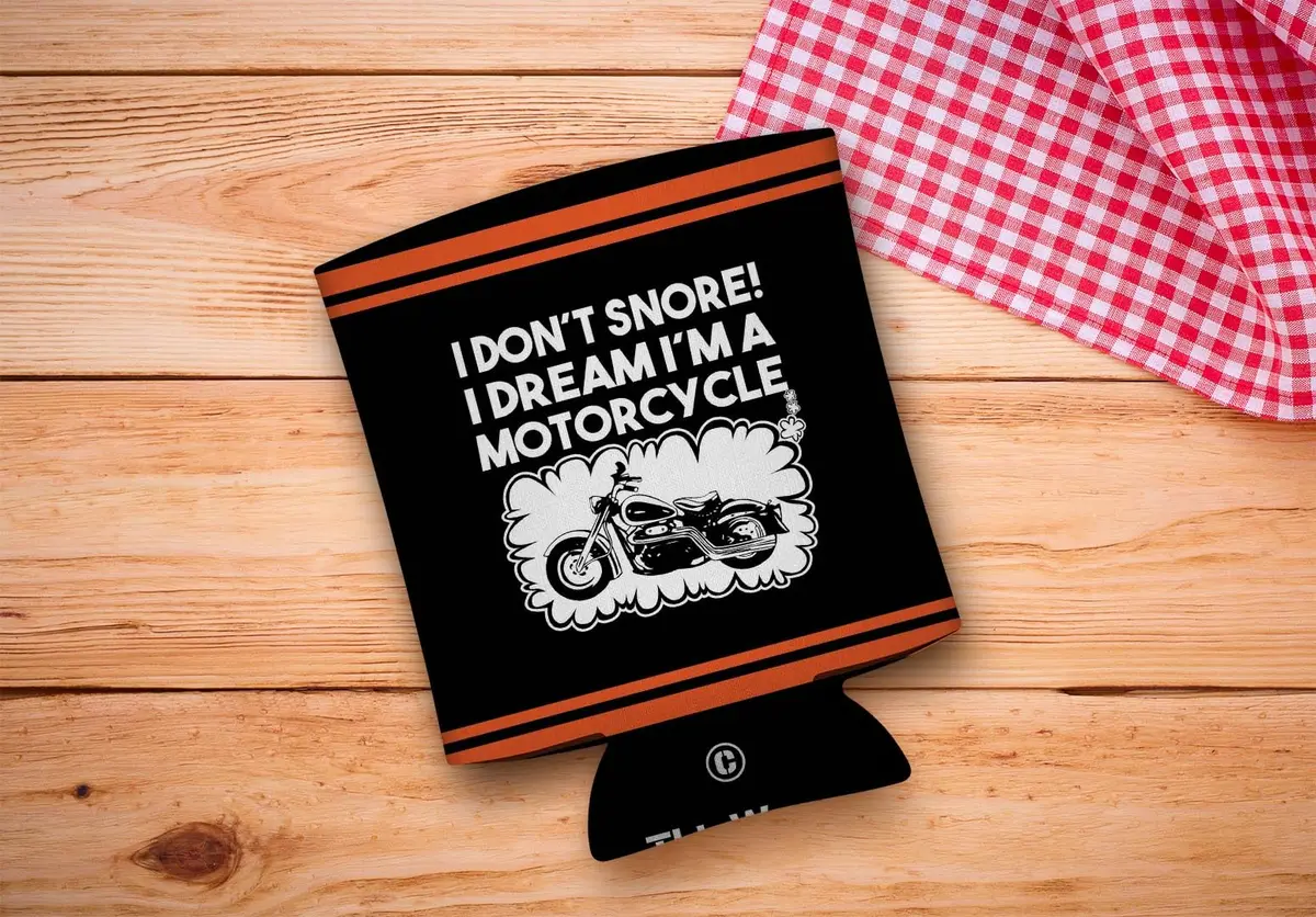 ThisWear Don't Snore Dream I'm Motorcycle Can Drink Coolers 2-Pack | Insulated Beverage Sleeve for Ice-Cold Drinks - view 2
