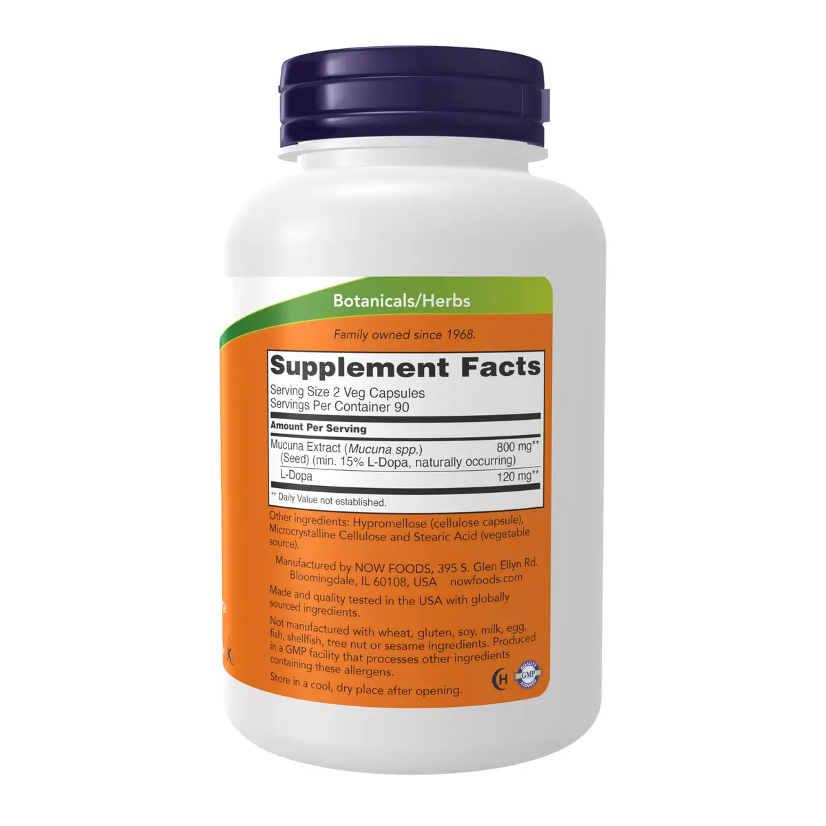NOW DOPA Mucuna 180 Veg Caps | Supports Dopamine Production & Wellness - view 2
