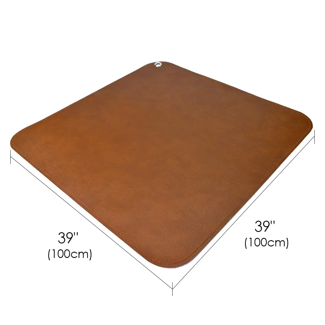 Linkidea Vegan Leather Splat Mat 39'' x 39'' Waterproof Floor Protector for Indoor Outdoor Use - view 3
