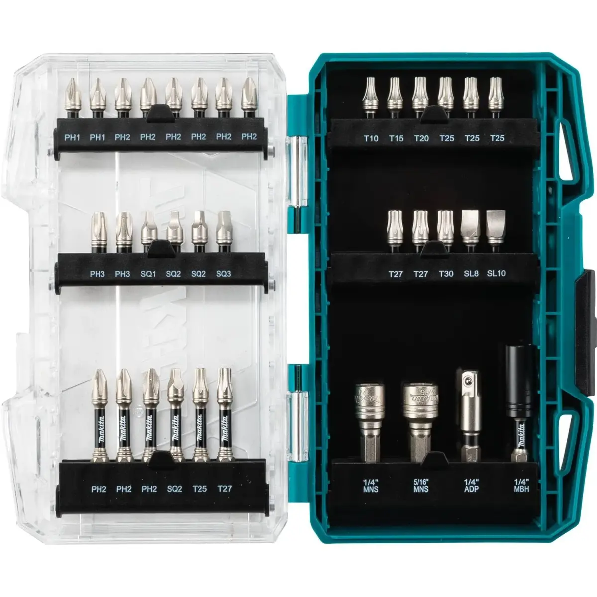 Makita Impact XPS™ 35 Pc. Impact Bit Set | Alloy Steel, 1/4" Hex Drive, Black Phosphate Finish - main product image