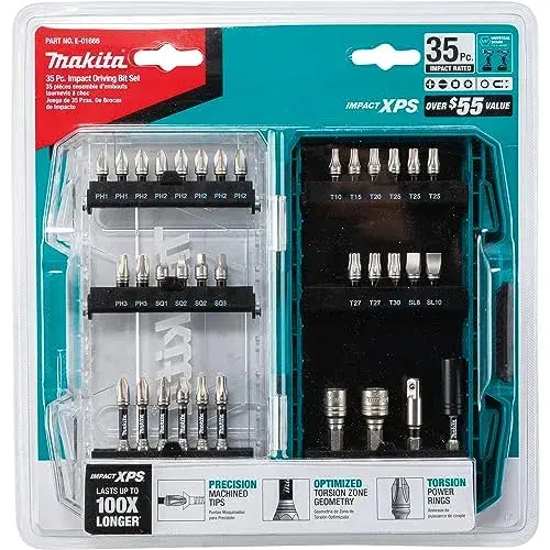 Makita Impact XPS™ 35 Pc. Impact Bit Set | Alloy Steel, 1/4" Hex Drive, Black Phosphate Finish - view 4