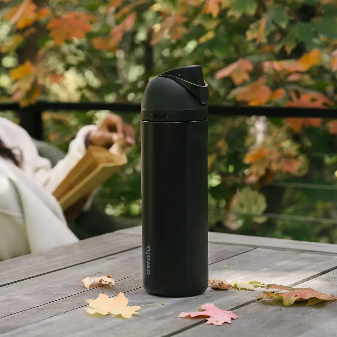Owala FreeSip Insulated Stainless Steel Water Bottle 32 oz (946ml) Very, Very Dark | Keeps Cold 24 Hours - view 6