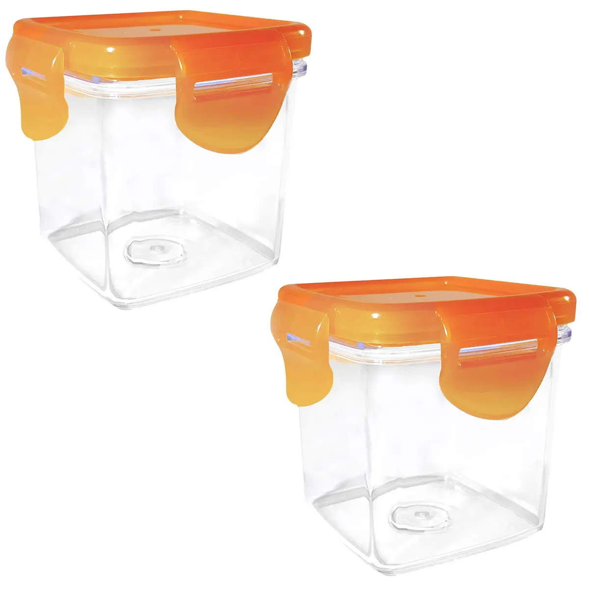 Nutrichopper Transparent Container 2-Pack with Airtight Locking Lid, Dishwasher Safe, Food Grade Acrylic - main product image