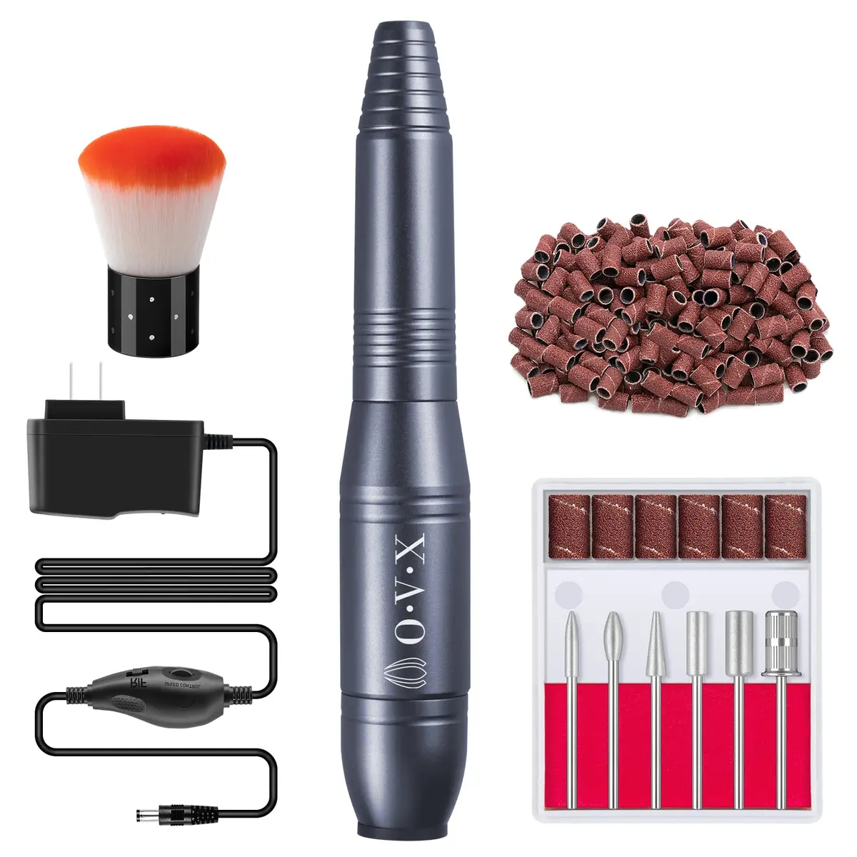 OVX Portable Nail Drill Electric Nail File 20,000 RPM | Safe, Adjustable & Low Noise for Professional & Home Use - main product image