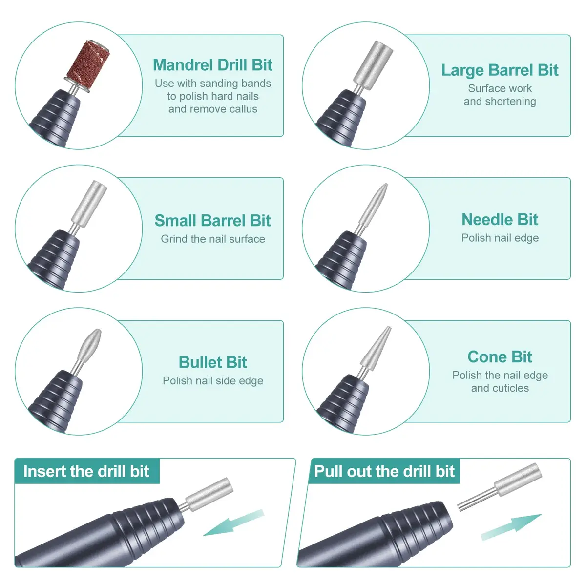 OVX Portable Nail Drill Electric Nail File 20,000 RPM | Safe, Adjustable & Low Noise for Professional & Home Use - view 5