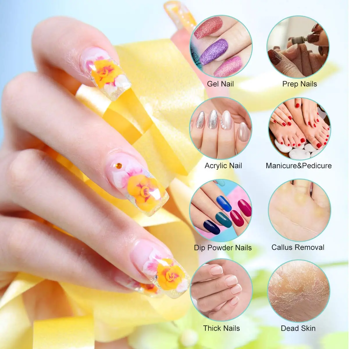 OVX Portable Nail Drill Electric Nail File 20,000 RPM | Safe, Adjustable & Low Noise for Professional & Home Use - view 3