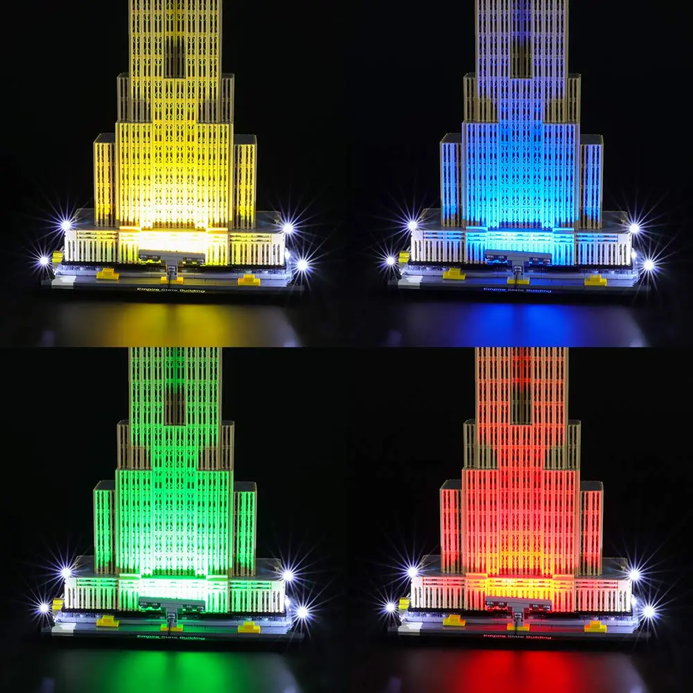 BRIKSMAX Led Lighting Kit for Architecture Empire State Building | Compatible with Lego 21046 Model, Bright Night View - view 6