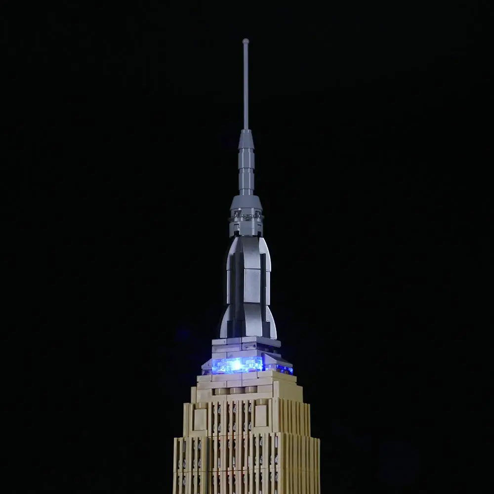 BRIKSMAX Led Lighting Kit for Architecture Empire State Building | Compatible with Lego 21046 Model, Bright Night View - view 3