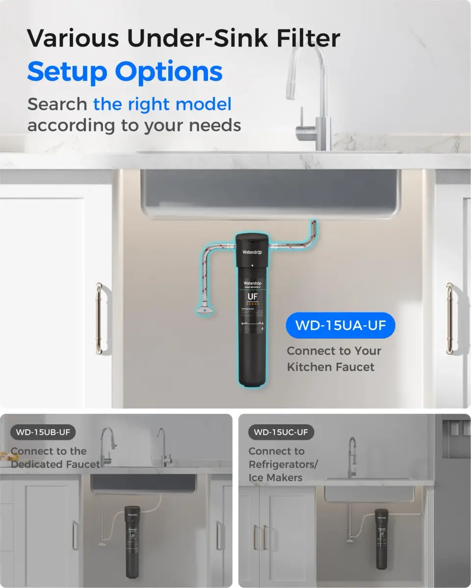 Waterdrop 15UA-UF Ultra Filtration Under Sink Water Filter System 19,000 Gallons (71,942 L) | Reduces Lead, Chlorine, Bad Taste & Odor - view 6