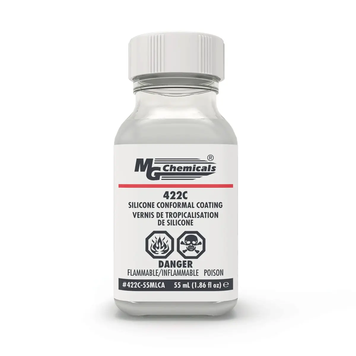 MG Chemicals 422C Silicone Conformal Coating 55 mL (1.86 Fl Oz) | Protects Electronics from Moisture & Corrosion - main product image