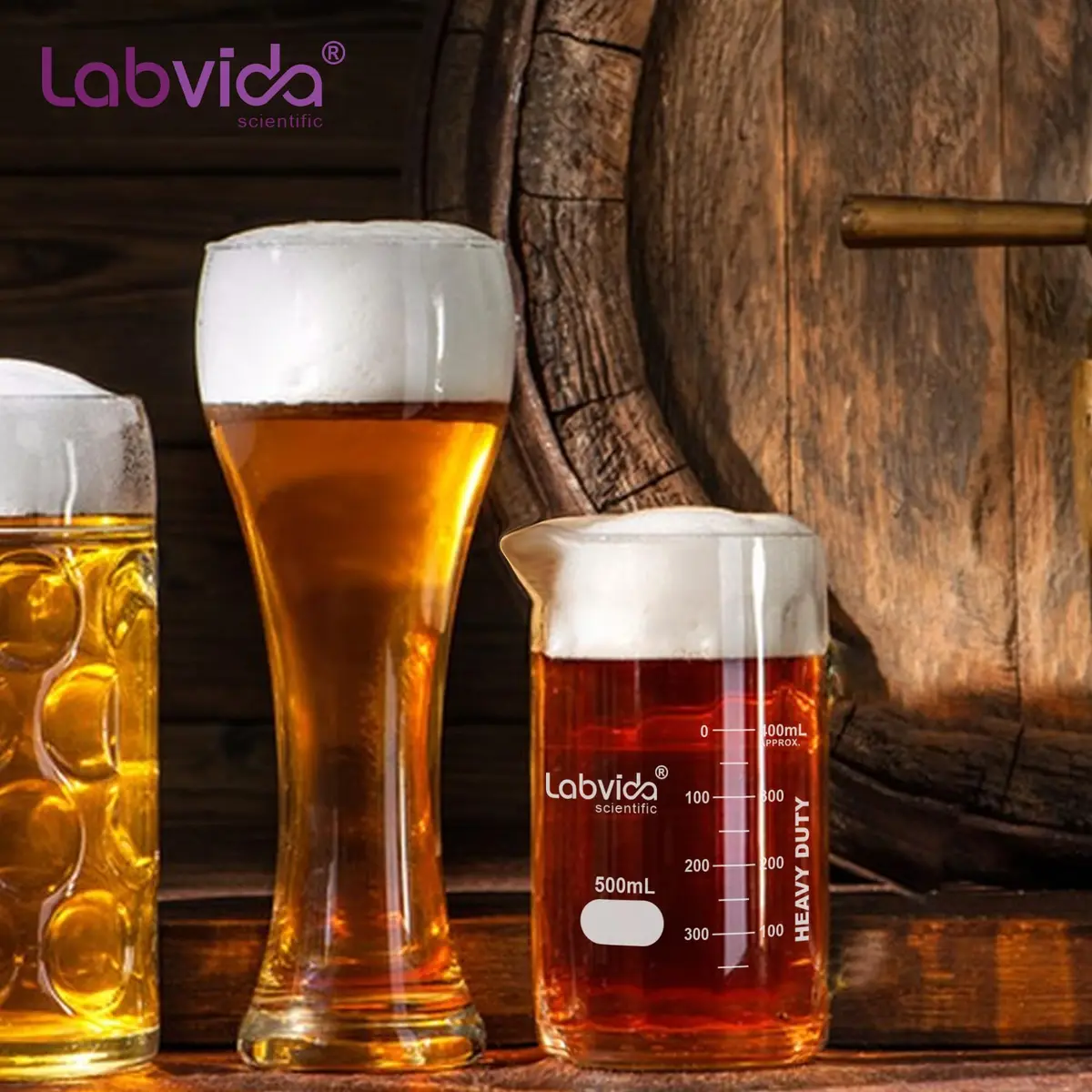 Labvida 6pcs 150ml Borosilicate Glass Beakers | ASTM E960 Compliant, Heat Resistant, Chemical Resistant, Spout & Graduation (120c) - view 7