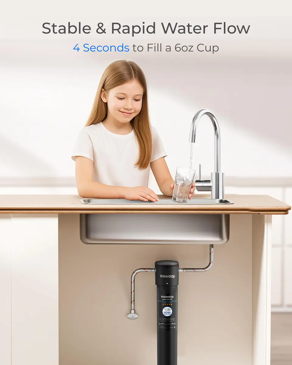 Waterdrop RF15 Under Sink Water Filter Replacement | Reduces PFOA/PFOS, PFAS, Lead, Chlorine, Bad Taste & Odor, 19,000 Gallons - view 8
